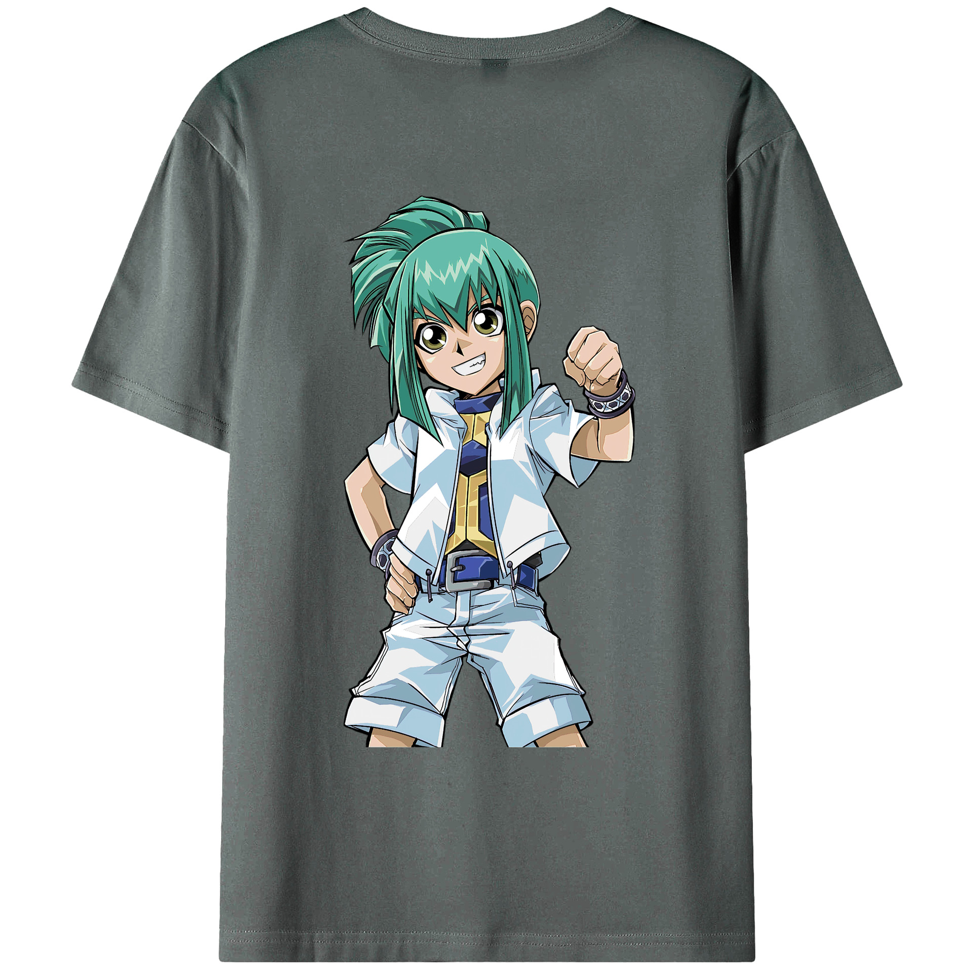 （画像用） 遊☆戯☆王 Yu-Gi-Oh! 綿100％ メンズ半袖Tシャツ（バックプリント） 通気性